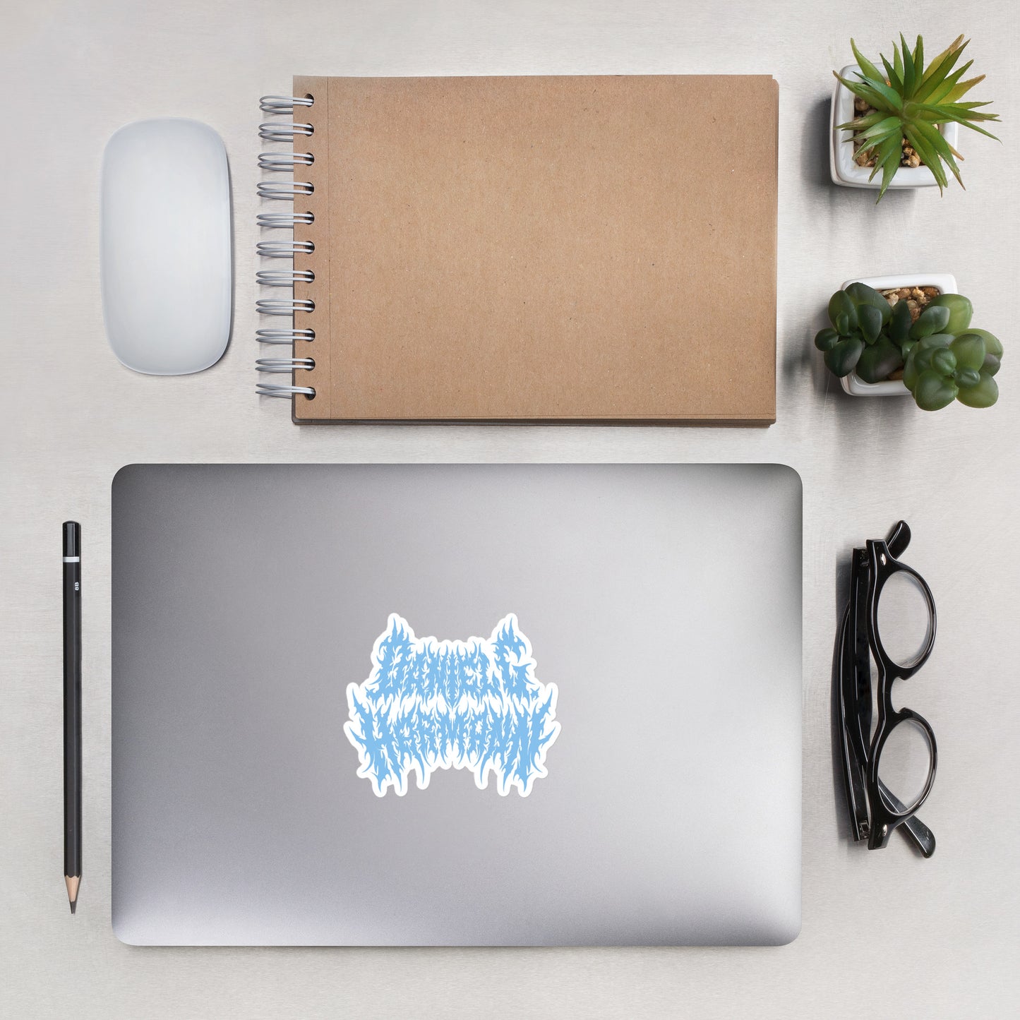 Baby Blue \m/ Sticker