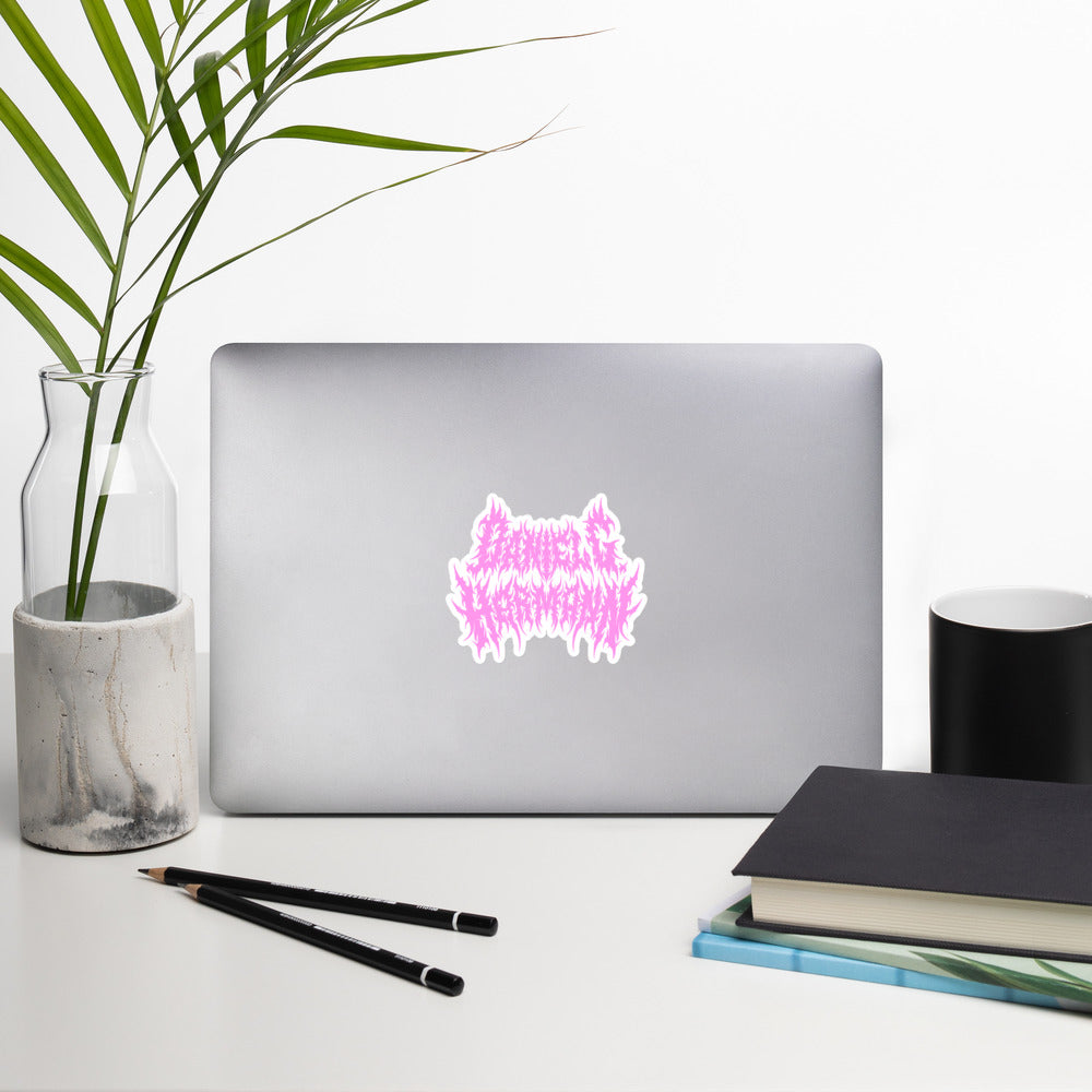 Pink \m/ Sticker