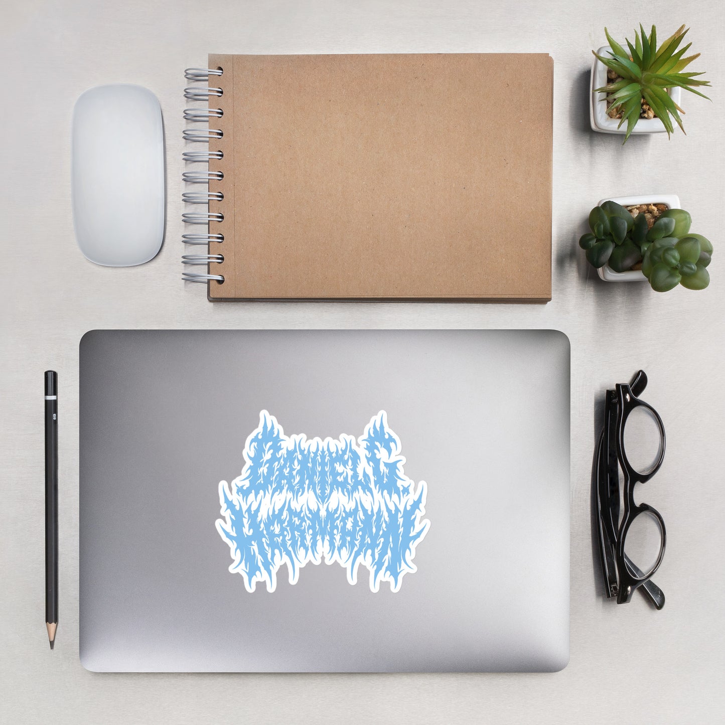 Baby Blue \m/ Sticker