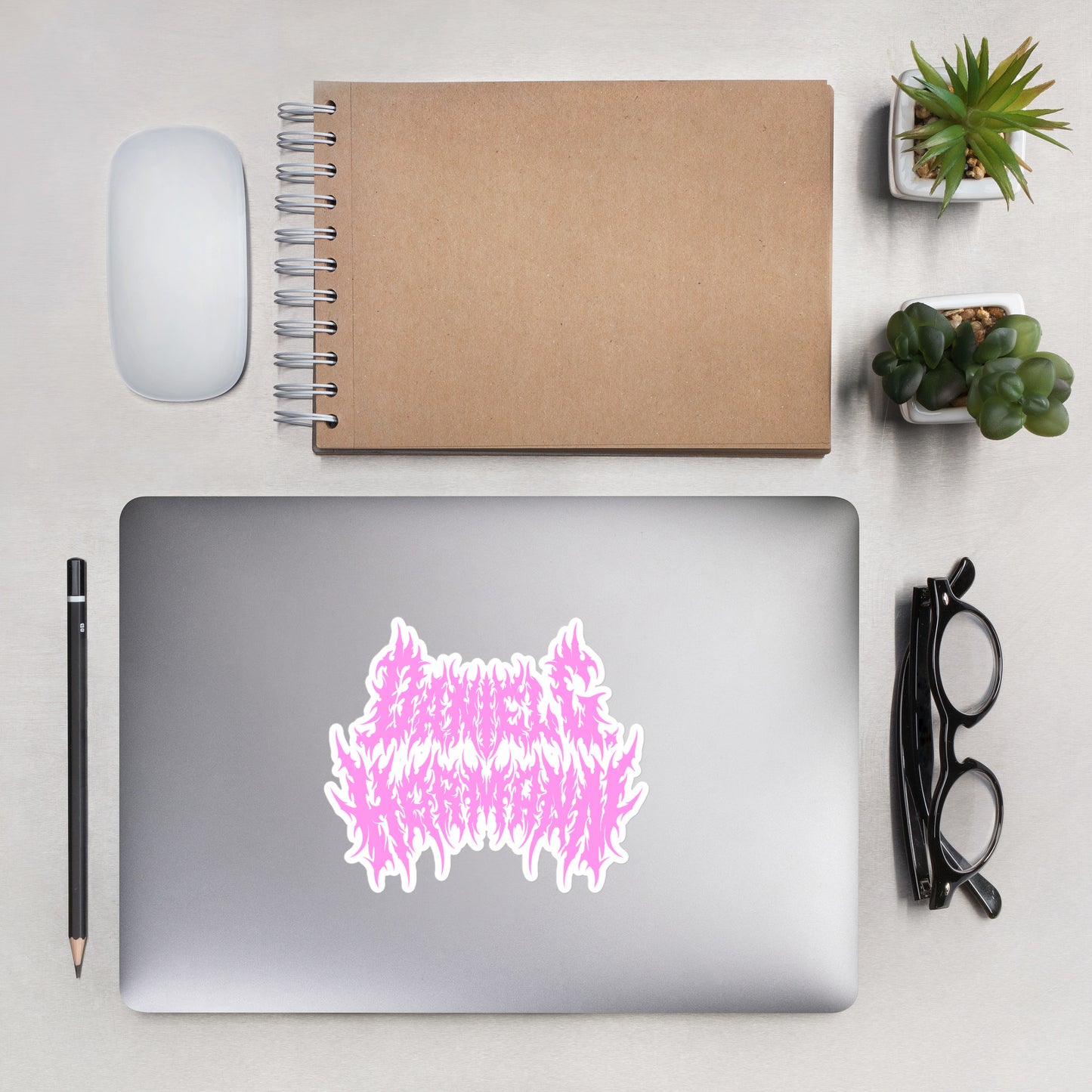Pink \m/ Sticker