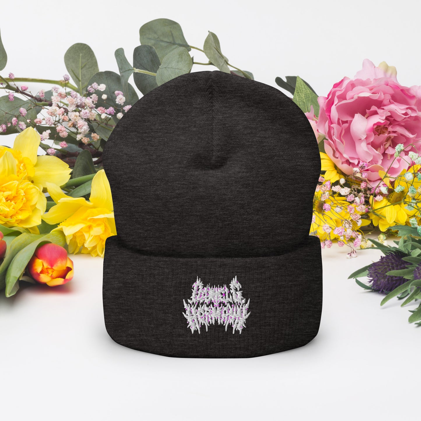 Embroidered \m/ Beanie