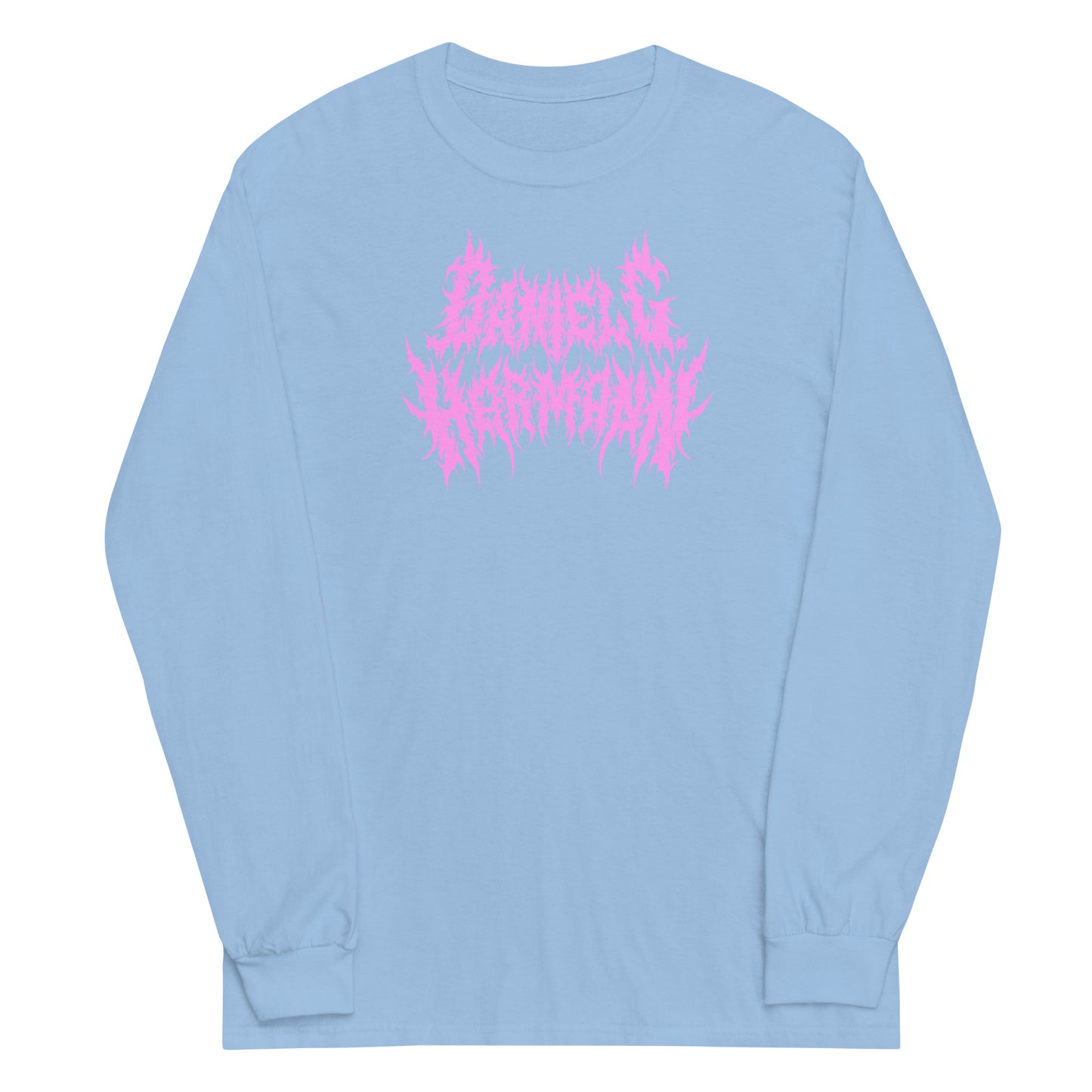 Men’s Long Sleeve \m/ Shirt w/ Pink