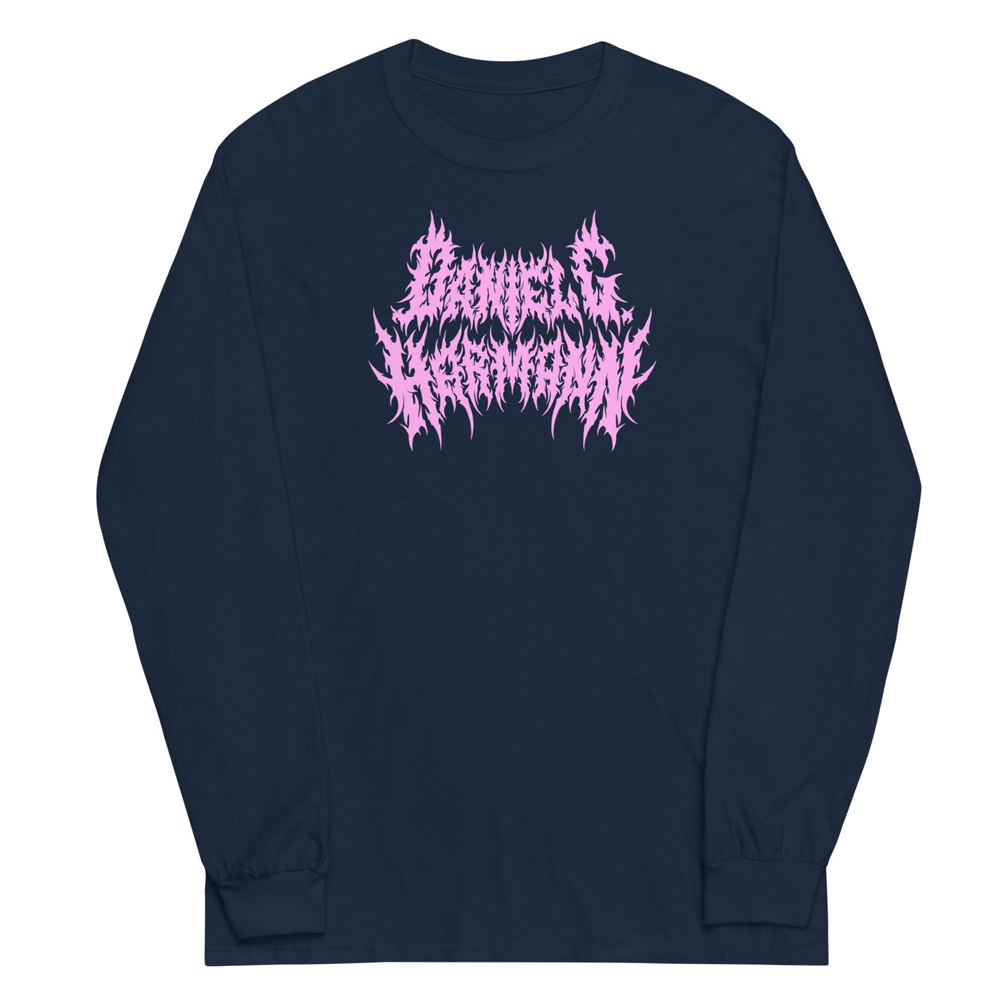 Men’s Long Sleeve \m/ Shirt w/ Pink