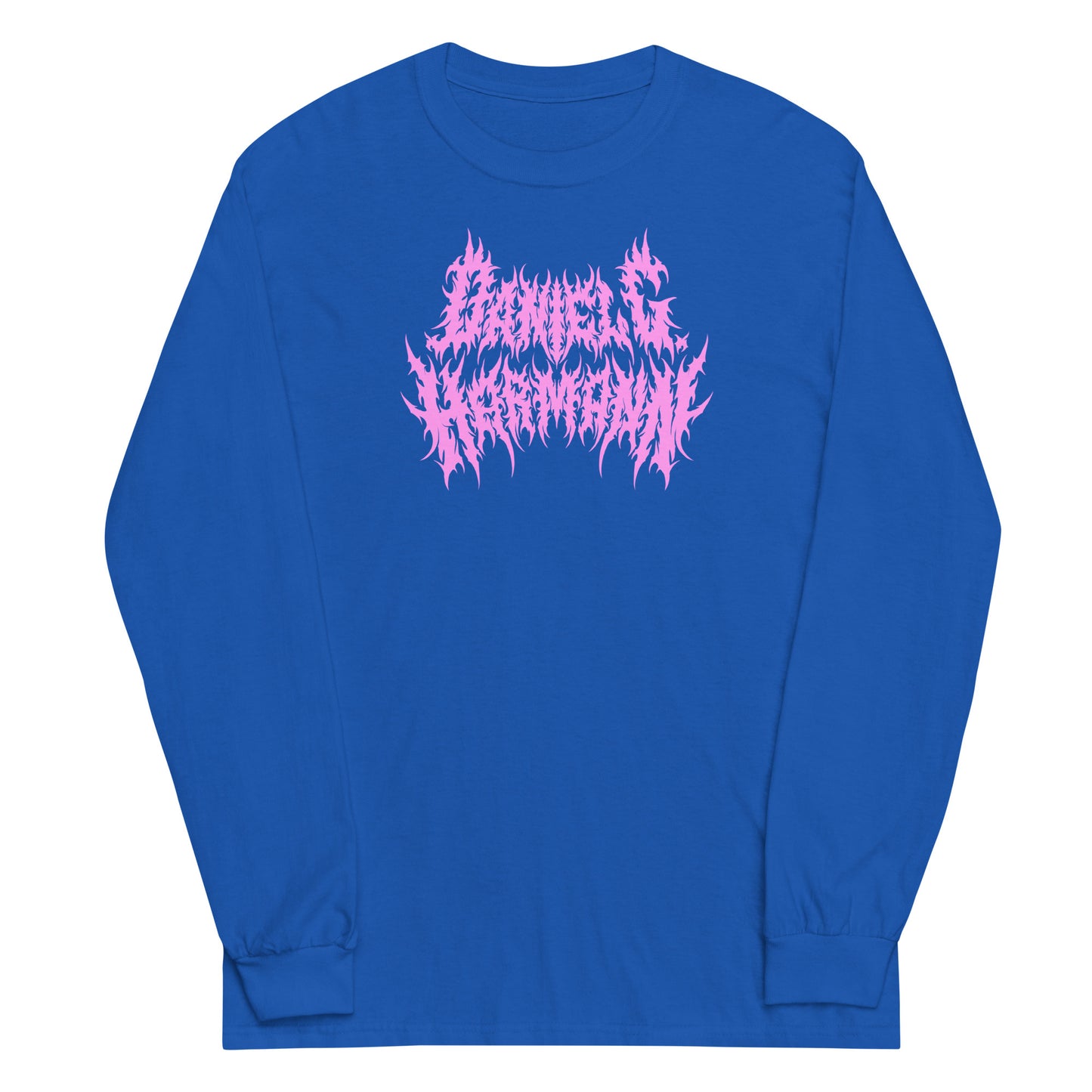 Men’s Long Sleeve \m/ Shirt w/ Pink