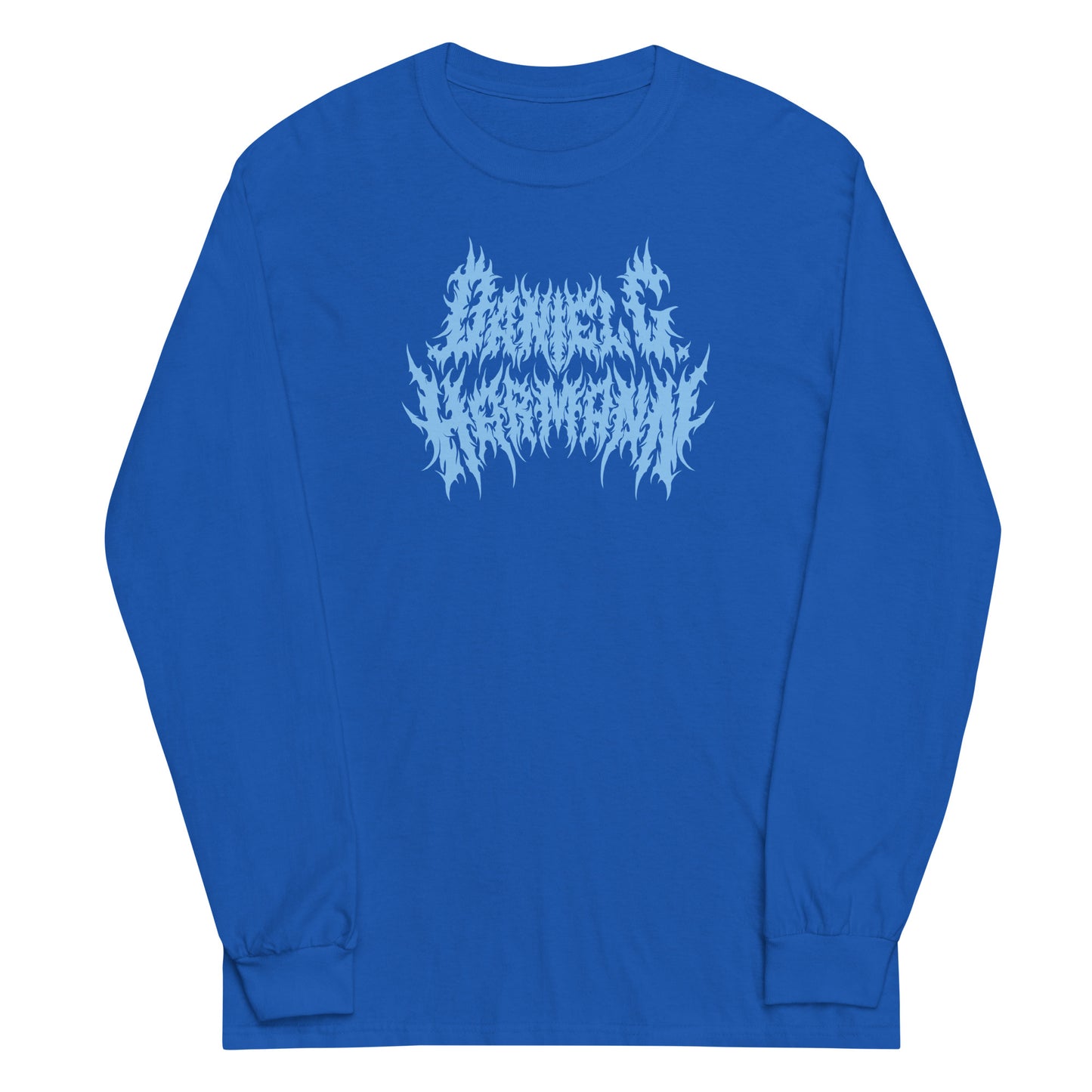 Men’s Long Sleeve \m/ Shirt w/ Baby Blue