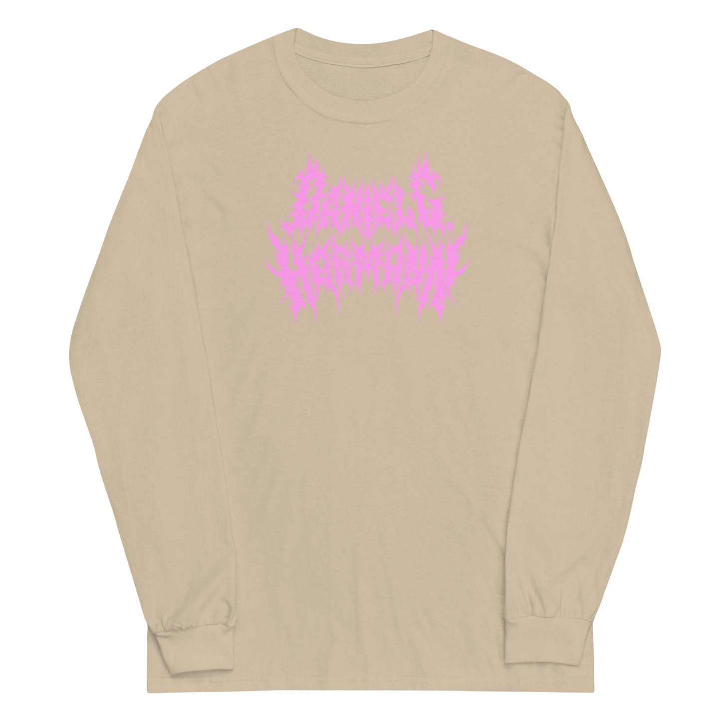 Men’s Long Sleeve \m/ Shirt w/ Pink