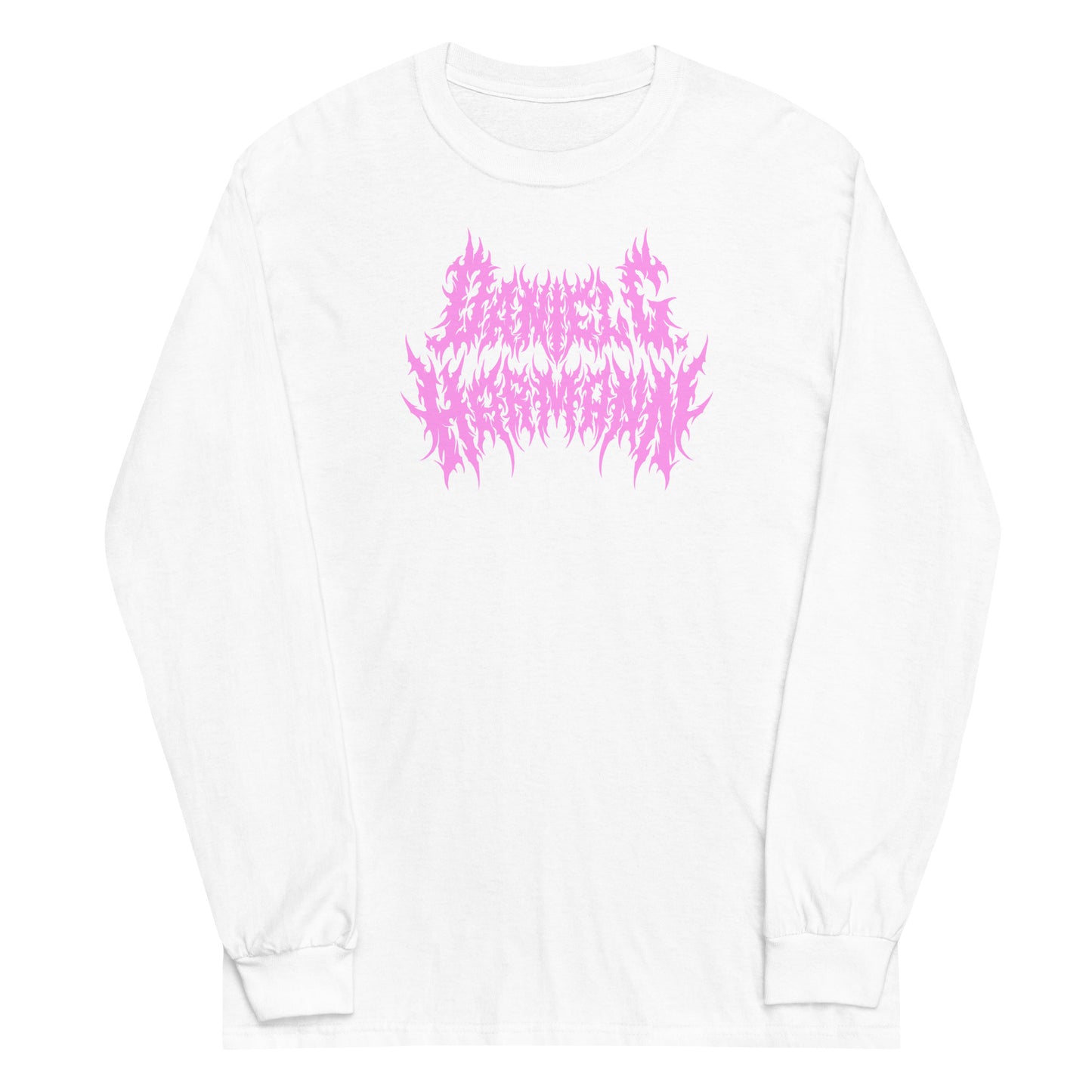 Men’s Long Sleeve \m/ Shirt w/ Pink