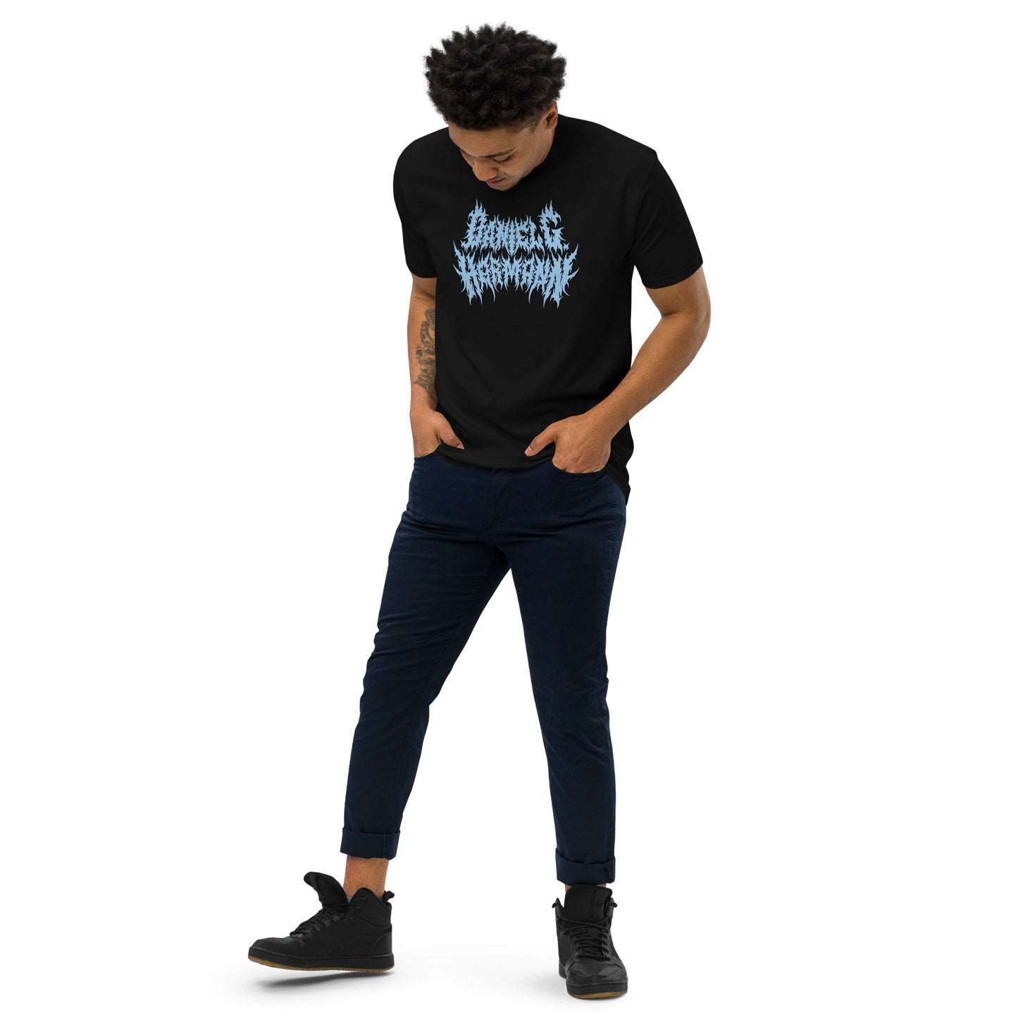 Men’s \m/ Tee w/ Baby Blue