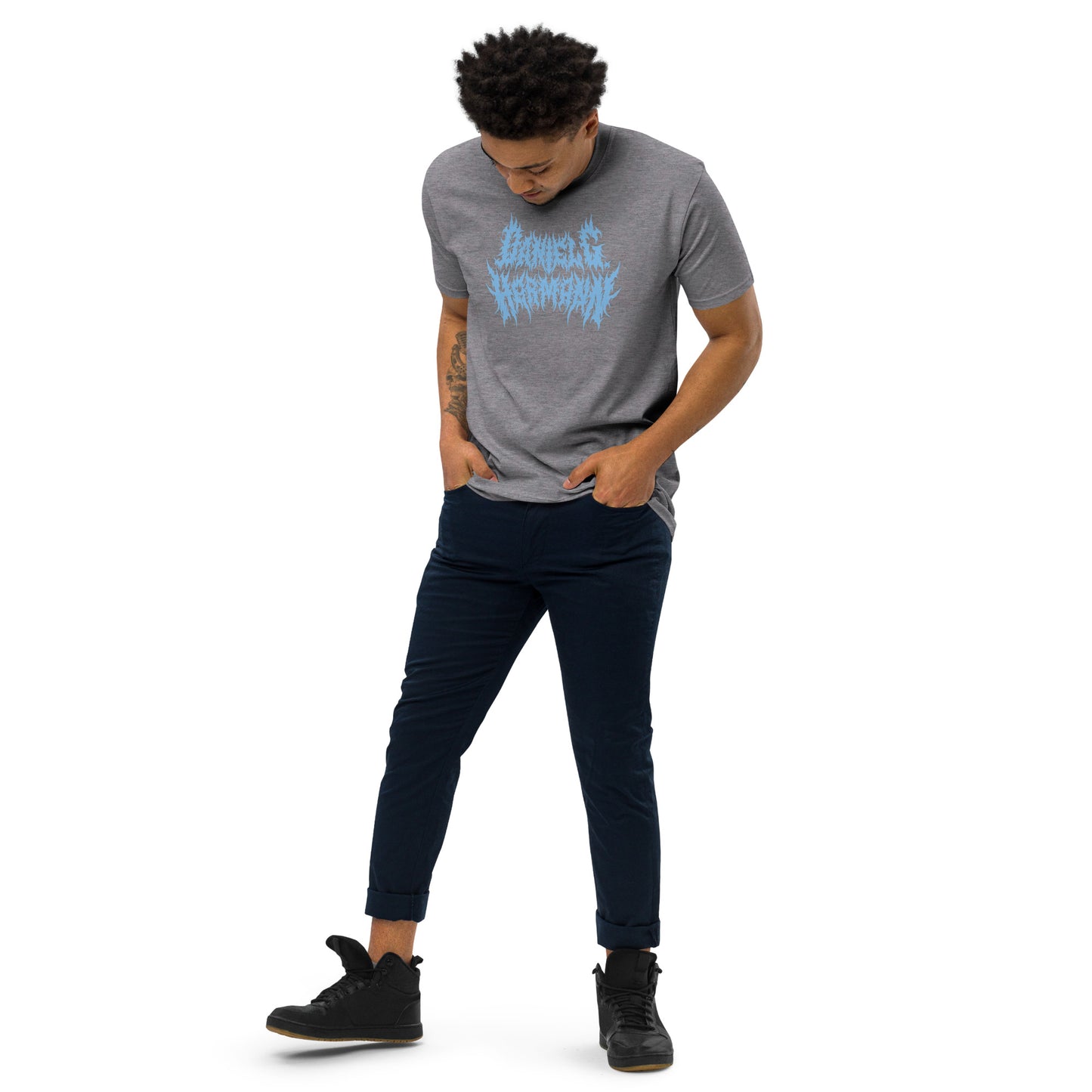 Men’s \m/ Tee w/ Baby Blue