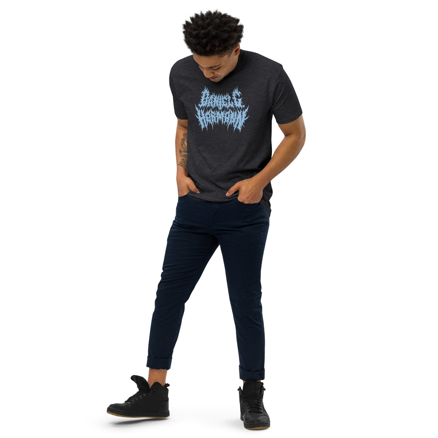 Men’s \m/ Tee w/ Baby Blue