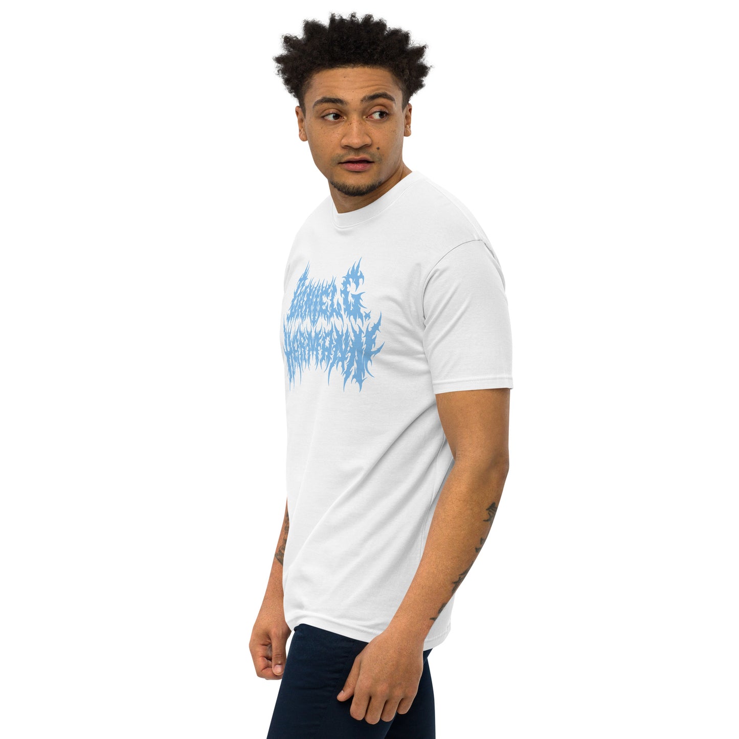 Men’s \m/ Tee w/ Baby Blue